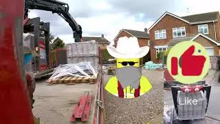 CHILLED DELIVERY ON A DRIVEWAY || LORRY LOADER CRANE / HIAB DELIVERY. #hiab #crane #satisfying