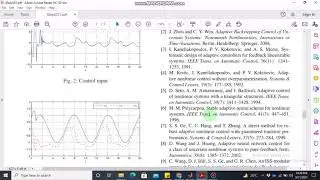 MATLAB Example of Backstepping Based Dynamic Surface Control Method for a Class of Non lower Triangu