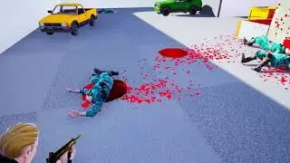 Project Psycho ragdoll and gore demonstration