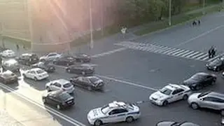 Кортеж Путина в Москве