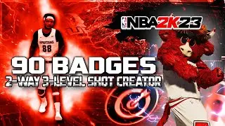 RARE 90 BADGE BUILD 1st EVER IN NBA 2K23! | 2-WAY 3 LEVEL SHOT CREATOR | NBA 2K23 MY CAREER | PARK👁