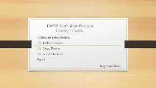 How to Select Project /Delete  Project/ Copy Project /select Database/part 4
