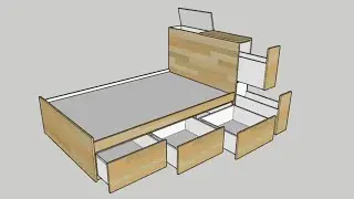Make Your DIY Modular Double Size Bed Frame (48