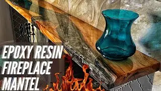 How To Make A Fireplace Mantel Using Epoxy Resin | DIY Woodworking