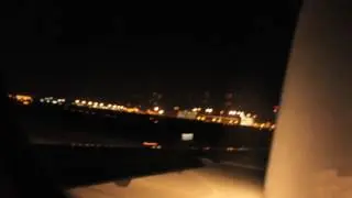 (HD) Nighttime American Airlines MD-80 Takeoff From Dallas-Ft Worth