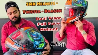 SMK Helmets - Twister - Dragon | Dual Visor Full Face Helmet | riders helmet | area code Vlogs |