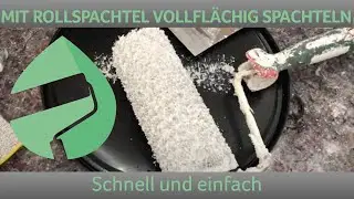Mit Rollspachtel vollflächig spachteln #maler #diy #sanierung