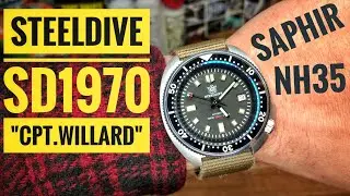 Steeldive SD1970 'Captain Willard' Hommage Diver - Keramik, Saphir, NH35!