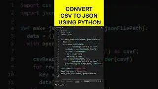 Convert CSV to JSON in Python 