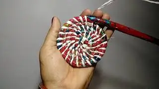 Basket Weaving || Using Grass And Plastic Strips || Village Craft