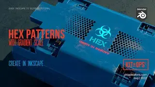 Create HEX Patterns with Gradient Scale for Inkscape and Blender