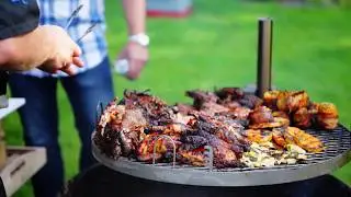 Chef grilling with Outstanding Roasty Boss