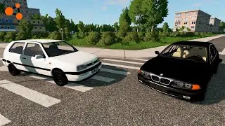 Real car crash in BeamNG Drive [Realistic car crash]
