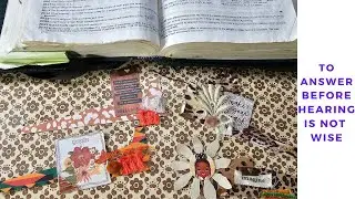 Junk Journal Embellishments Using Scraps/Craft-Votional (HEAR THE WHOLE MATTER) Proverbs 