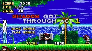 Sonic 3D in 2D: Green Grove Zone Act 1 Shadow TA 0:27