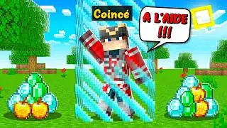 Survivre COINCÉ dans la BORDURE de MINECRAFT !