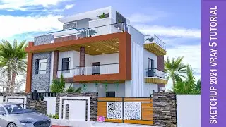 Home With Mind Blowing  Exterior Design | Sketchup it | Sketchup 2023 |vray 6