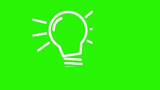 Abstract bulb shine animated green screen video footage