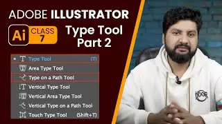 Adobe Illustrator CC 2024 - Type on a Path Tool in illustrator (Part-2) | Class 7 - اردو / हिंदी