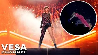 Taylor Swift dives into the stage and swims during her Eras tour