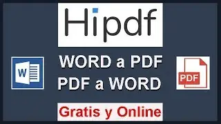 👉 TUTORIAL HIPDF. Convierte de WORD a PDF y PDF a WORD ------ GRATIS Y ONLINE 💰 ------