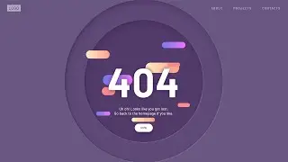 Responsive 404 Webpage Design Animation Using HTML CSS