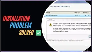 Mengatasi Windows Cant Installed On Drive 0 Partition 1 2 3 | Tanpa Format Data
