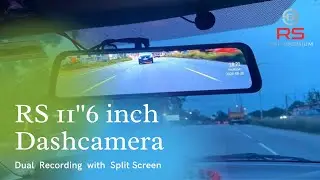 Best Mirror Car Dashcam in  India with  complete 11''6 inch touch  screen | Rs Car Premium