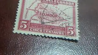 sellos ECUADOR 5ctvs 1938 CORREOS ADICIONAL SEGURO SOCIAL DE CANPESINOS Y CASA  CORREOS OS SUAYAQUIL