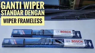 Tutorial Cara Mengganti Wiper Standar Kaca Mobil Depan 
dengan Wiper Frameless