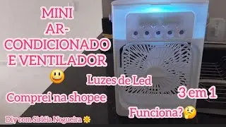 Comprei mini Ar-condicionado na shopee 😃🤑