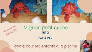 Petit crabe tout mignon , idéale pour la piscine . Passe-temps Crochet Qc
