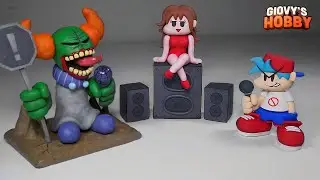 BOYFRIEND & GIRLFRIEND Sculptures ➤ Friday Night Funkin' ★ Cosclay Polymer Clay Tutorial