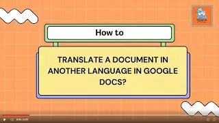 How to translate a document in another language in Google Docs?