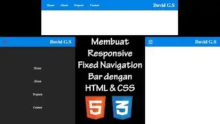 Create a Responsive Fixed Navigation Bar Using HTML & CSS Only