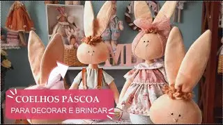 Coelhos para decorar sua PÁSCOA - Curso com passo a passo + moldes