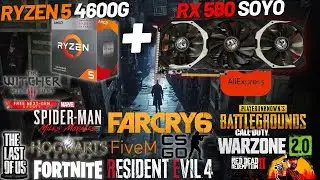 Ryzen 5 4600G + RX 580 SOYO do Aliepless - Testes em varios Games 2023