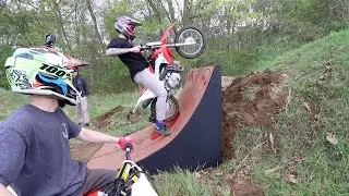 SENDING THE MASSIVE PITBIKE RAMP!