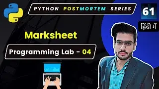 Python Program of Marksheet | Python Programming Lab | Python Coding #61