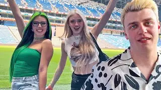 PAPAPLATTE, DILARA UND ICH ÜBERNEHMEN EIN STADION ⚽ I VLOG 129