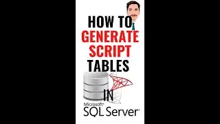 How to Generate Script Tables in SQL || SQLINTELUGU ||SQLSHORTS