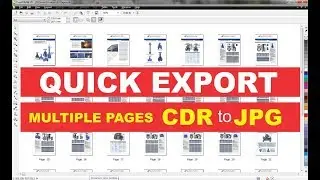 Quick Export CORELDRAW multiple pages to JPEG files