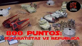 800 puntos: CIS (Droide táctico y Maul) vs República (Obi-Wan y Rex).