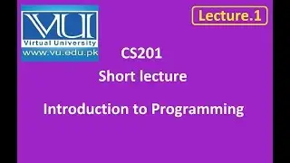 Cs101 short lecture 1