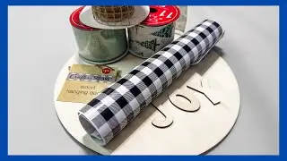 Joy Door Hanger DIY || Christmas Door Hanger DIY || Just 1 Quick Craft