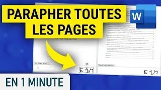 Comment parapher toutes les pages d'un document Word