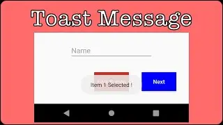 Toast Message | Android Studio Tutorial 2020 | Android App Development | How to show Toast Message