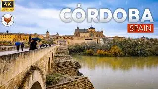 Cordoba, Spain 🇪🇸 Walking Tour 4K | Rain Walk ☔️