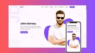 Responsive Personal Portfolio Website Using HTML, CSS & JS | Create A Portfolio Website Part - 2
