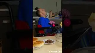 Violent Sneezing Attack with Spasticity - How a Man with Disabilities Sneezes - 